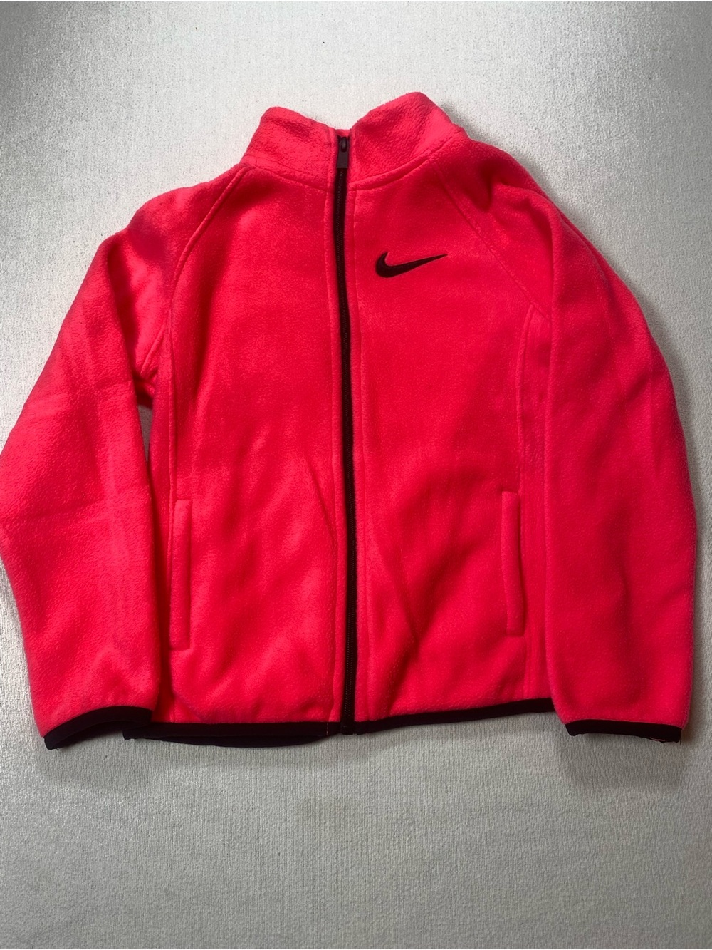 Nike Kids Pink Full‑Zip Fleece Jacket 6-7 years